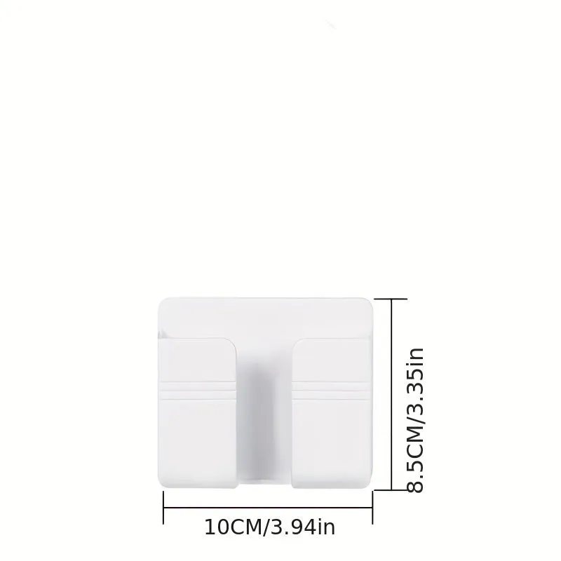 2in1 Wall Mounted Storage Rack Phone Holder  Organizer