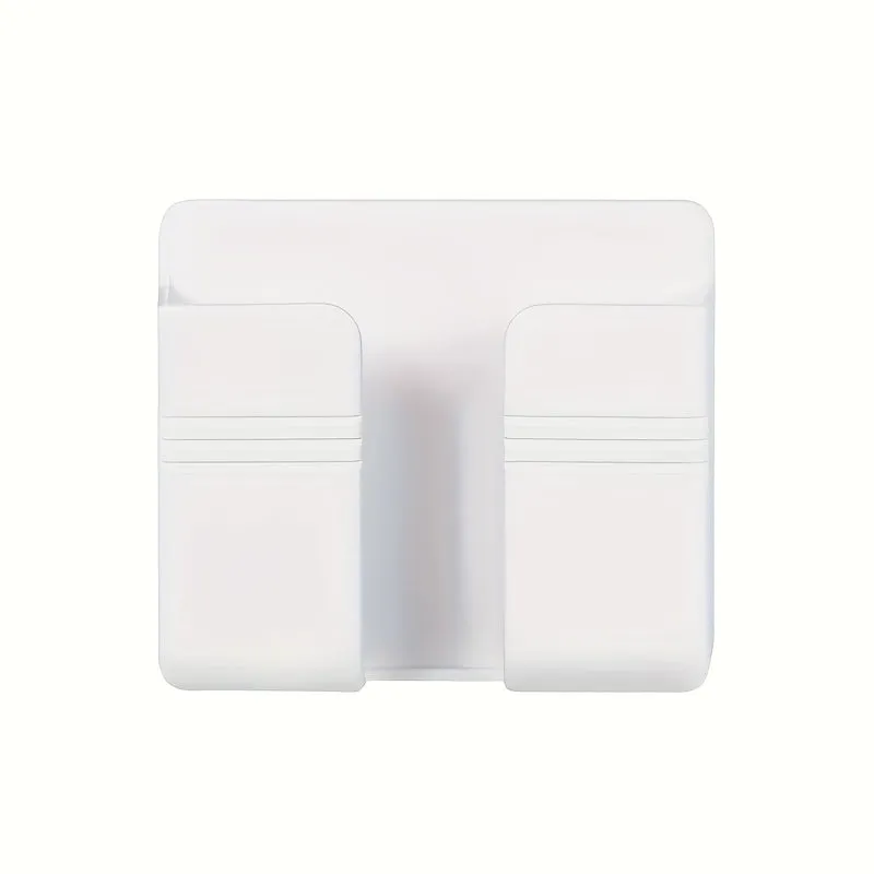 2in1 Wall Mounted Storage Rack Phone Holder  Organizer