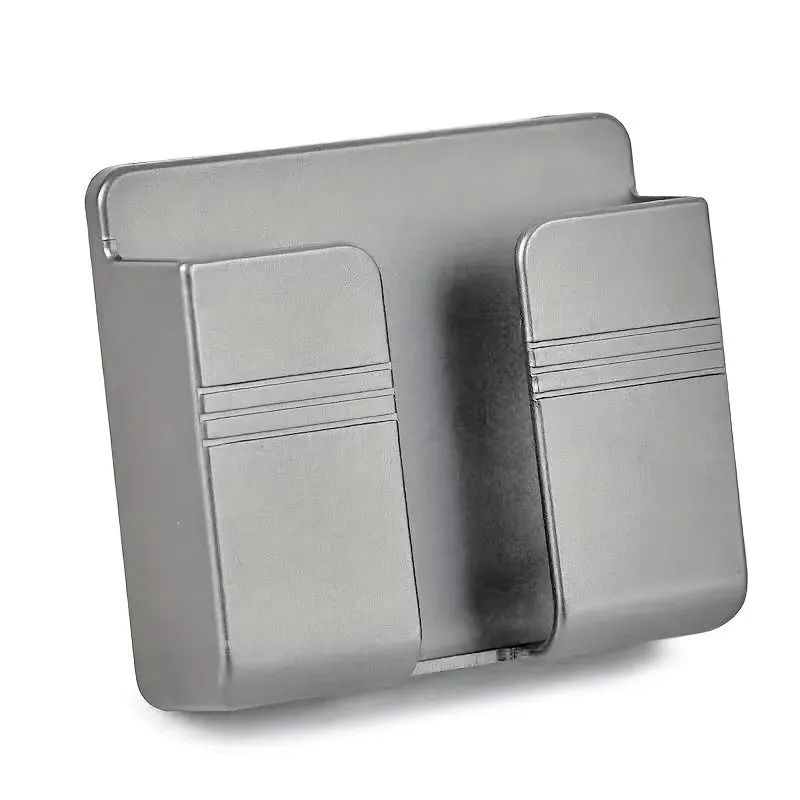 2in1 Wall Mounted Storage Rack Phone Holder  Organizer