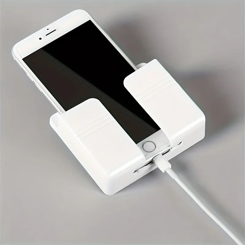 2in1 Wall Mounted Storage Rack Phone Holder  Organizer
