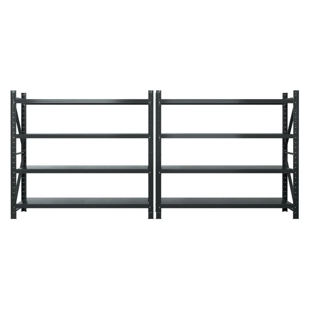 4M x 1.8M Garage Shelving | Warehouse Storage Rack | Black