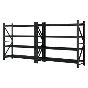 4M x 1.8M Garage Shelving | Warehouse Storage Rack | Black