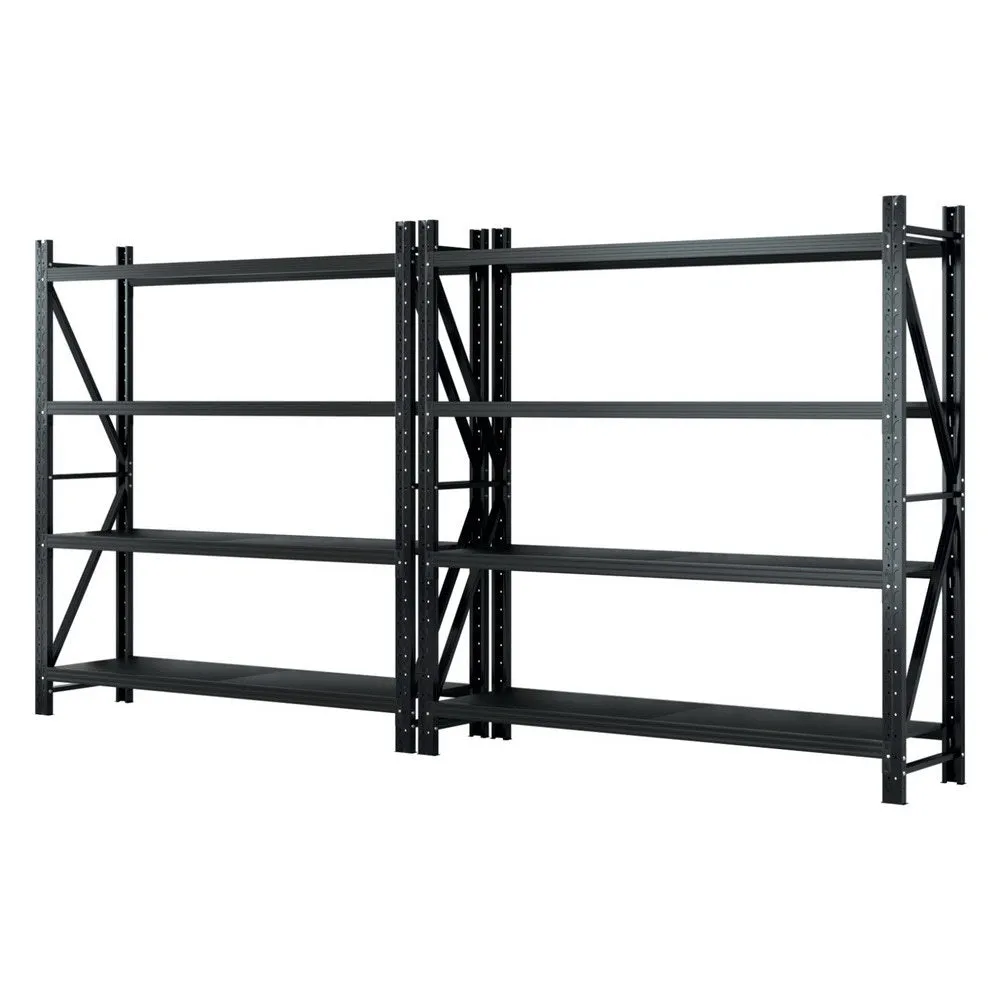 4M x 2M Garage Shelving | Warehouse Storage Rack | Black