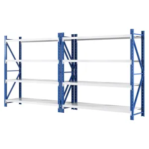 4M x 2M Garage Shelving | Warehouse Storage Rack | Blue
