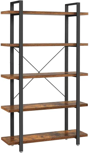 5-Tier Industrial Bookshelf