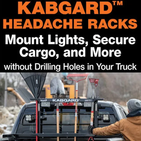 85204 - 71 INCH KABGARD HEAVY-DUTY STEEL PICKUP TRUCK HEADACHE RACK BUNDLE WITH STANDARD MOUNTING BRACKETS