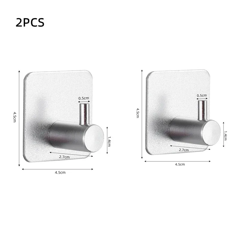 Adhesive Wall Hooks Mounted Door Key Cloth Coat Bathroom Robe Hanger Kitchen Hardware Rack Shelf Bag Hook Organizer For Hanging