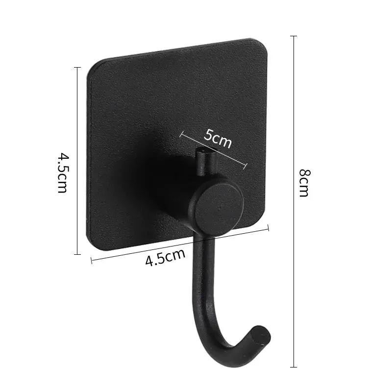 Adhesive Wall Hooks Mounted Door Key Cloth Coat Bathroom Robe Hanger Kitchen Hardware Rack Shelf Bag Hook Organizer For Hanging