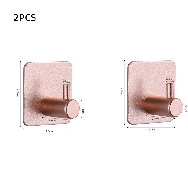 Adhesive Wall Hooks Mounted Door Key Cloth Coat Bathroom Robe Hanger Kitchen Hardware Rack Shelf Bag Hook Organizer For Hanging