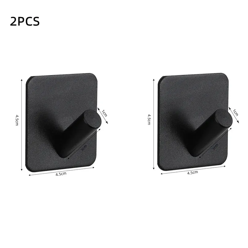 Adhesive Wall Hooks Mounted Door Key Cloth Coat Bathroom Robe Hanger Kitchen Hardware Rack Shelf Bag Hook Organizer For Hanging