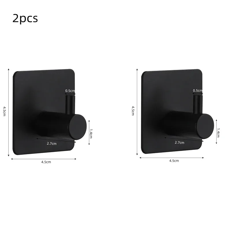 Adhesive Wall Hooks Mounted Door Key Cloth Coat Bathroom Robe Hanger Kitchen Hardware Rack Shelf Bag Hook Organizer For Hanging