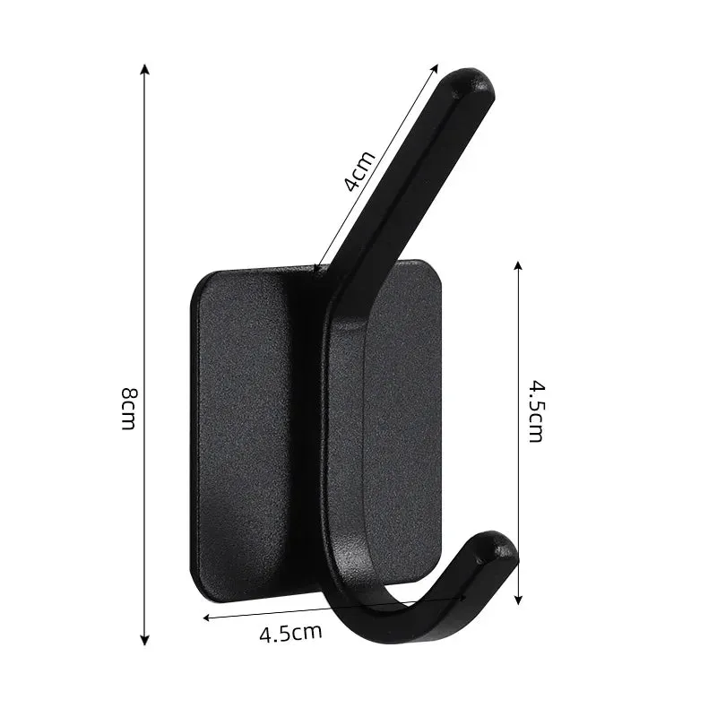 Adhesive Wall Hooks Mounted Door Key Cloth Coat Bathroom Robe Hanger Kitchen Hardware Rack Shelf Bag Hook Organizer For Hanging