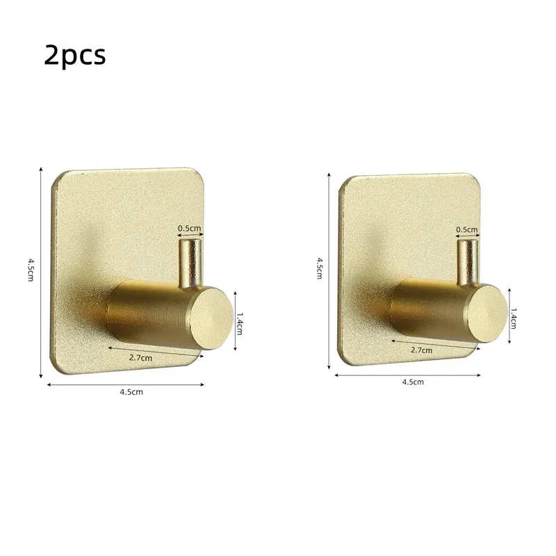 Adhesive Wall Hooks Mounted Door Key Cloth Coat Bathroom Robe Hanger Kitchen Hardware Rack Shelf Bag Hook Organizer For Hanging