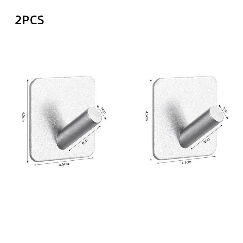 Adhesive Wall Hooks Mounted Door Key Cloth Coat Bathroom Robe Hanger Kitchen Hardware Rack Shelf Bag Hook Organizer For Hanging
