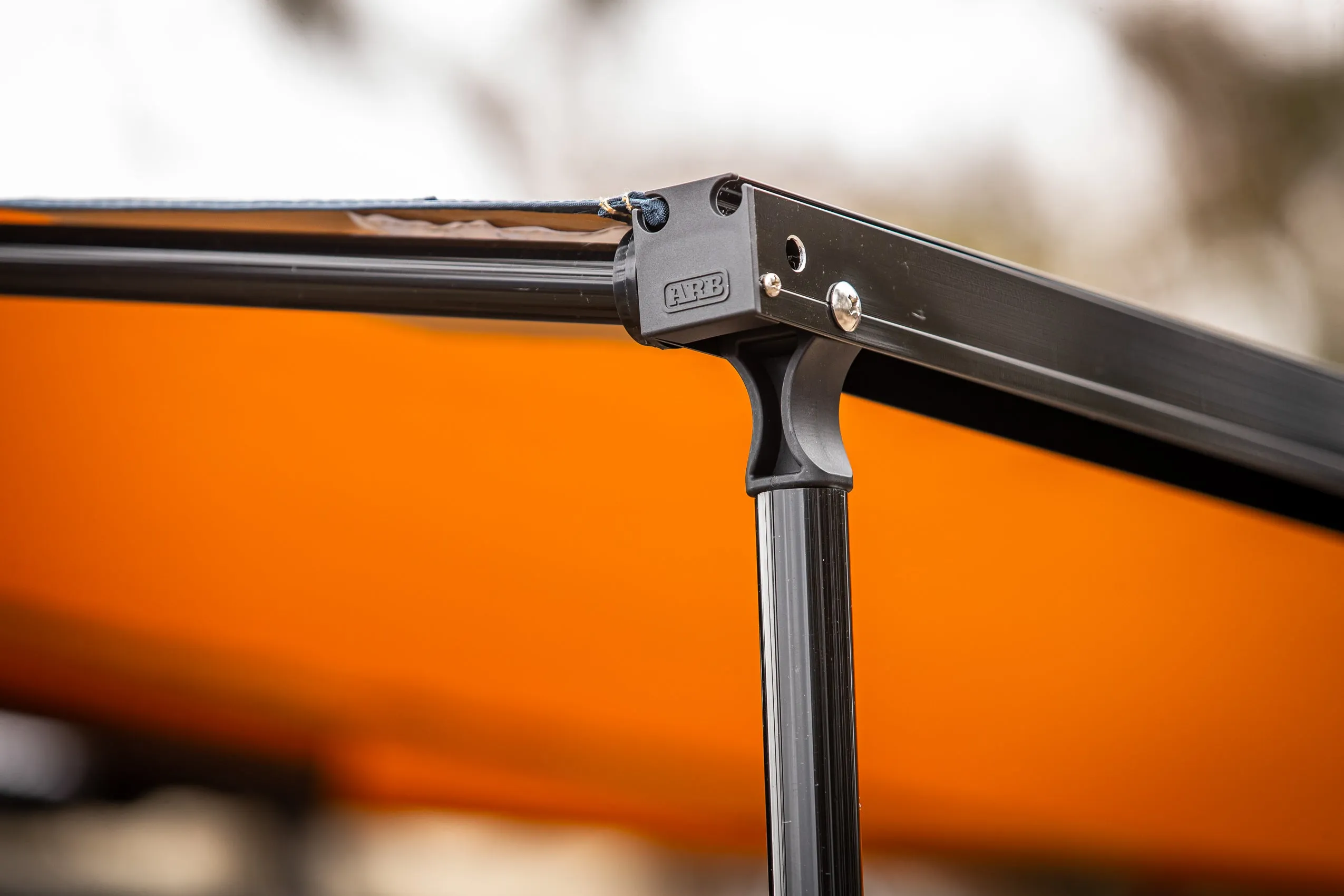 ARB GLOSS BLACK ALUMINUM AWNING 2500MM WITH LED LIGHT