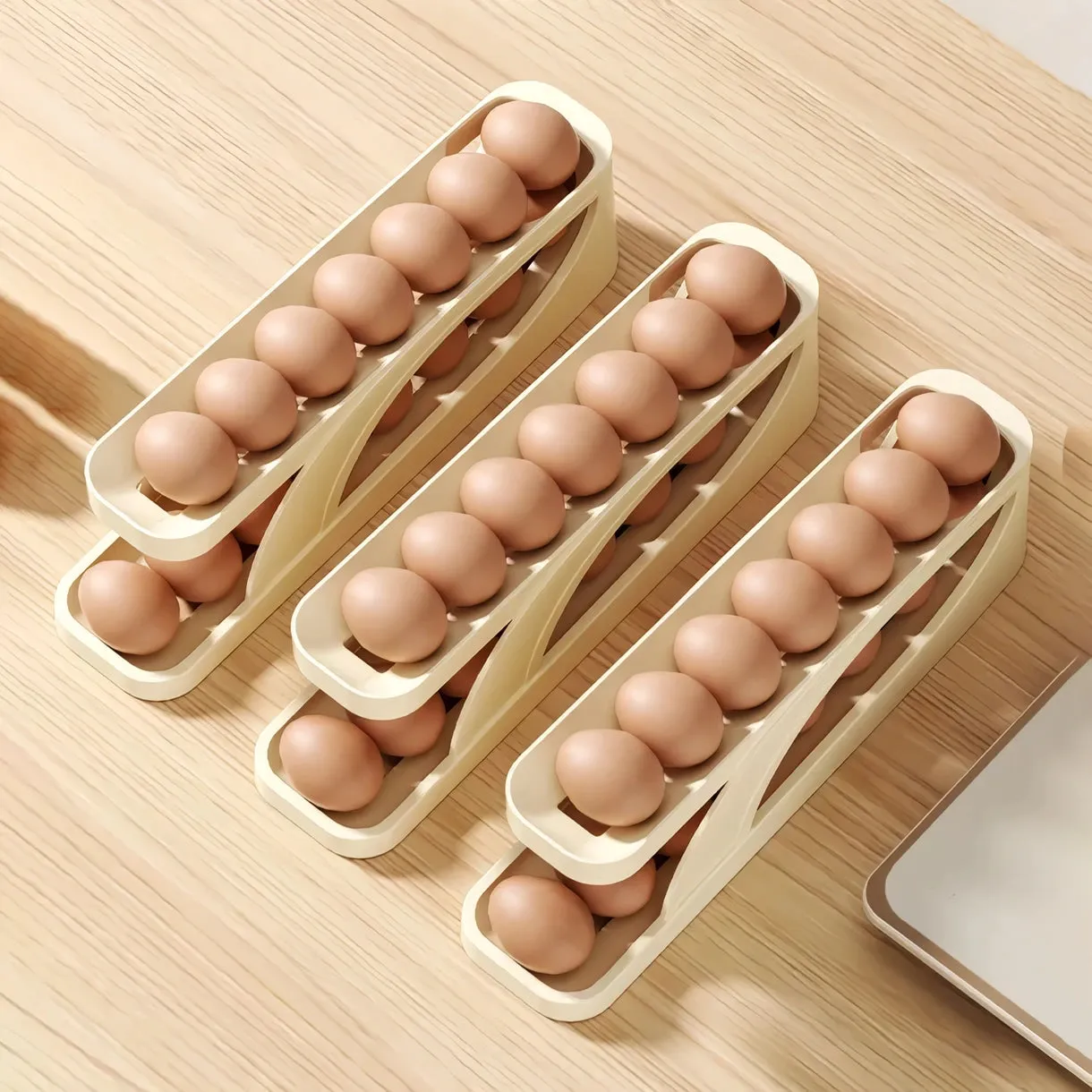 Automatic Scrolling Egg Rack Holder