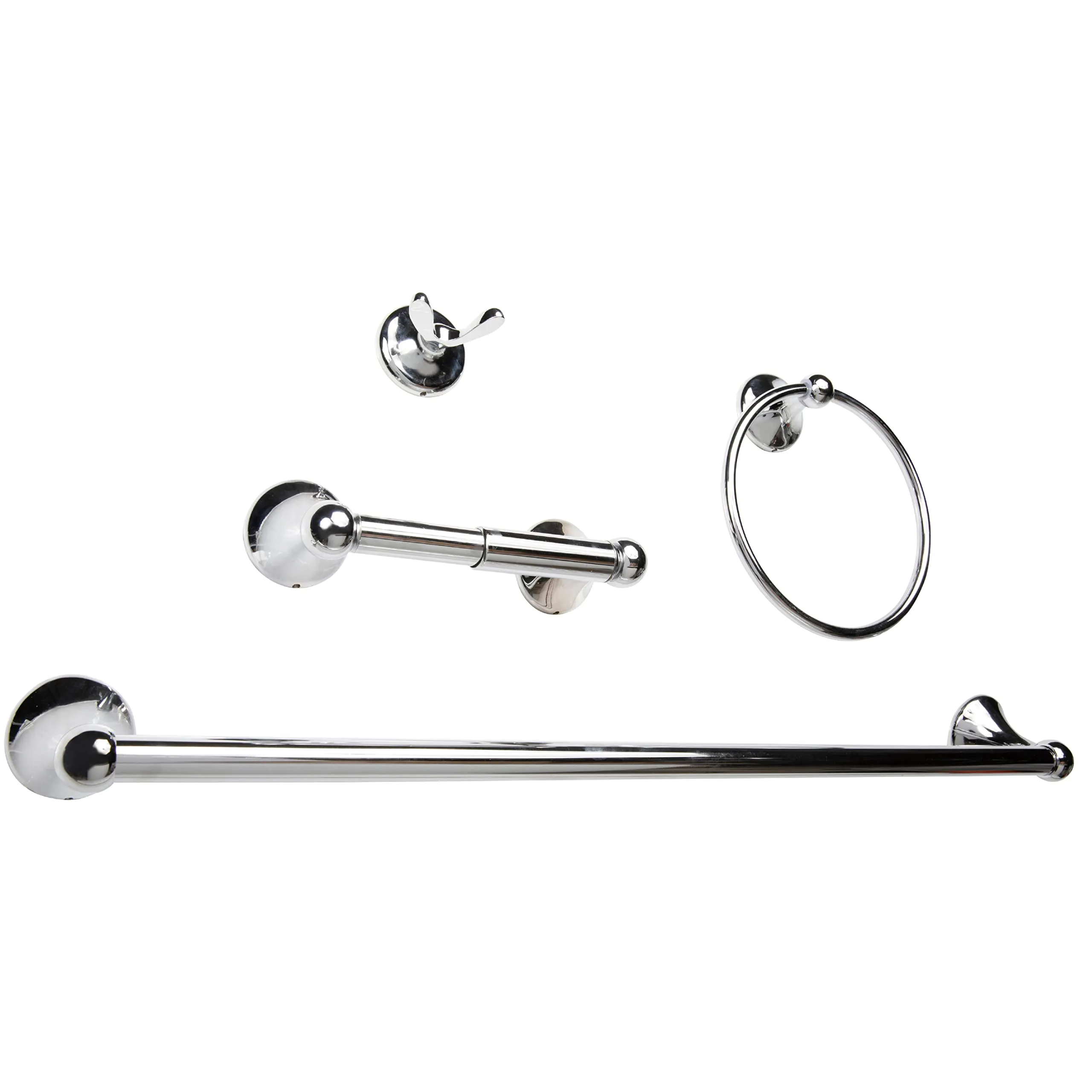 Bathroom Hardware Accessory Set Includes 24 Towel Bar, Toilet Paper Holder, Hand Towel
