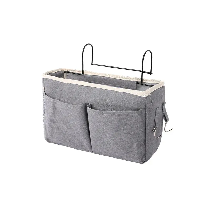 Bedside Storage Rack Dorm Room Hanging Basket for Bedroom Organization