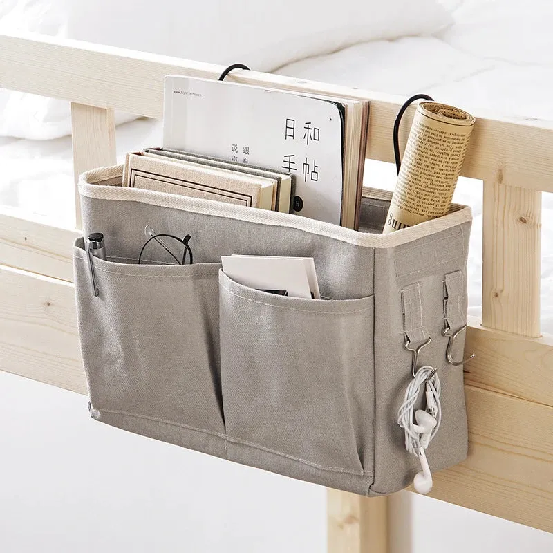 Bedside Storage Rack Dorm Room Hanging Basket for Bedroom Organization