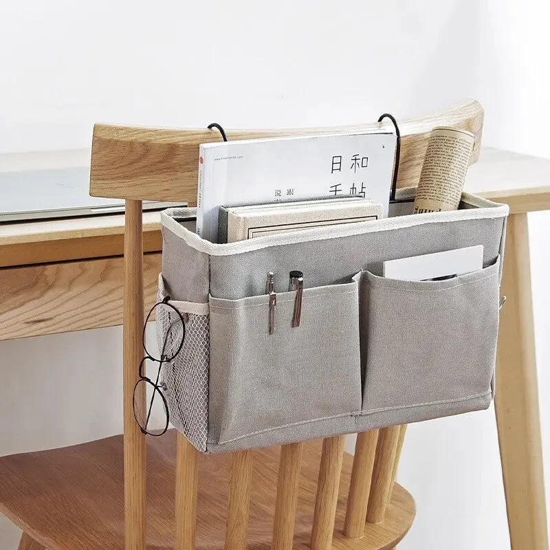 Bedside Storage Rack Dorm Room Hanging Basket for Bedroom Organization