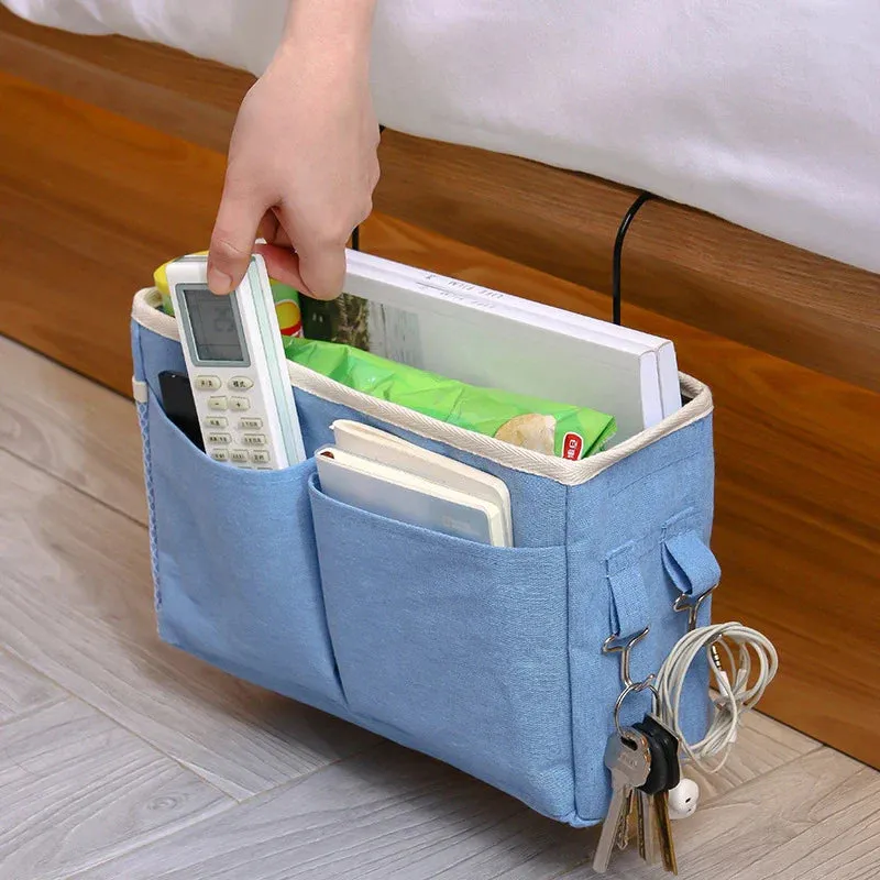 Bedside Storage Rack Dorm Room Hanging Basket for Bedroom Organization