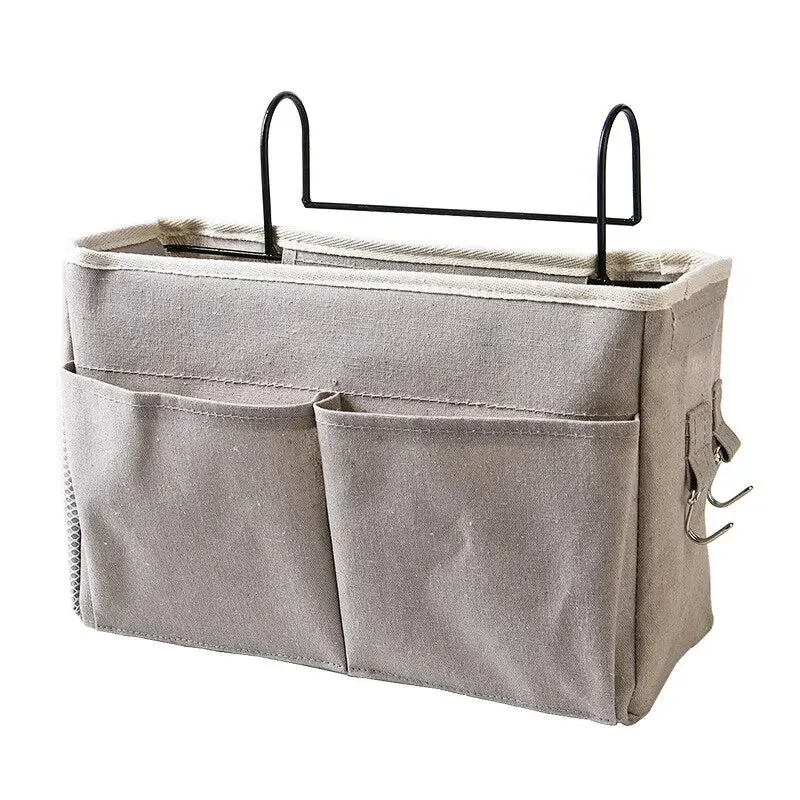 Bedside Storage Rack Dorm Room Hanging Basket for Bedroom Organization