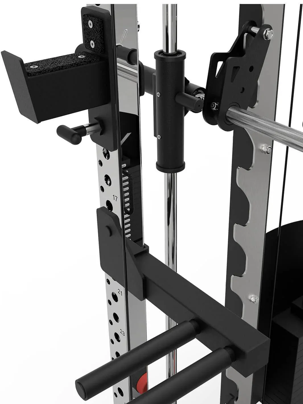 BLAZZED PLUS ALL-IN-ONE FUNCTIONAL TRAINER CABLE CROSSOVER CAGE HOME GYM W/ SMITH MACHINE WITH LAT SEAT ATTACHMENT  BD-MPR-M3-A