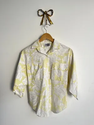Box Pocket Floral Blouse