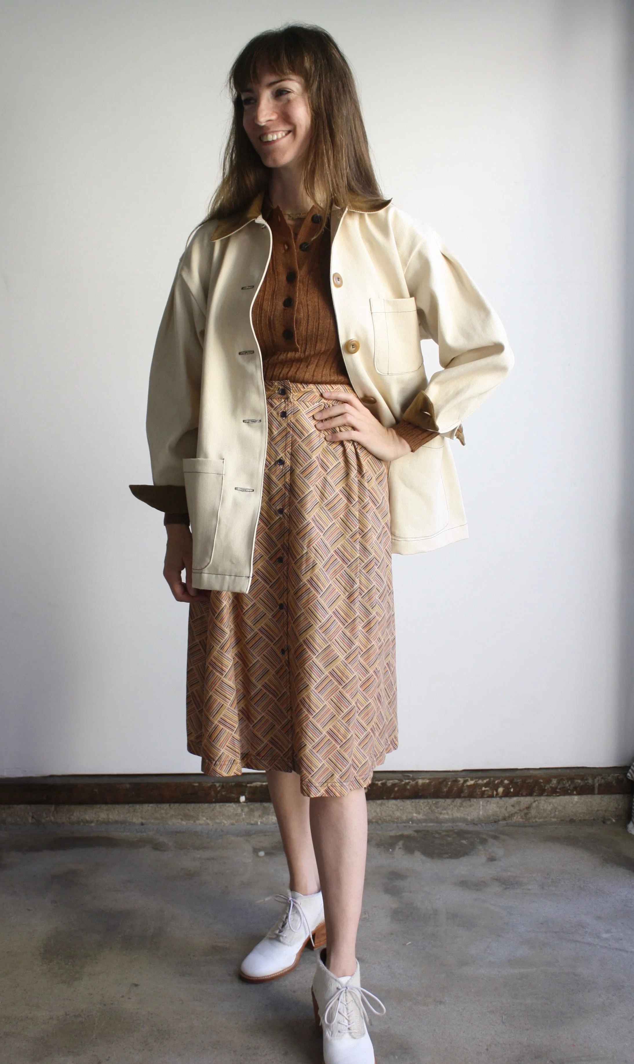 Button Front Skirt