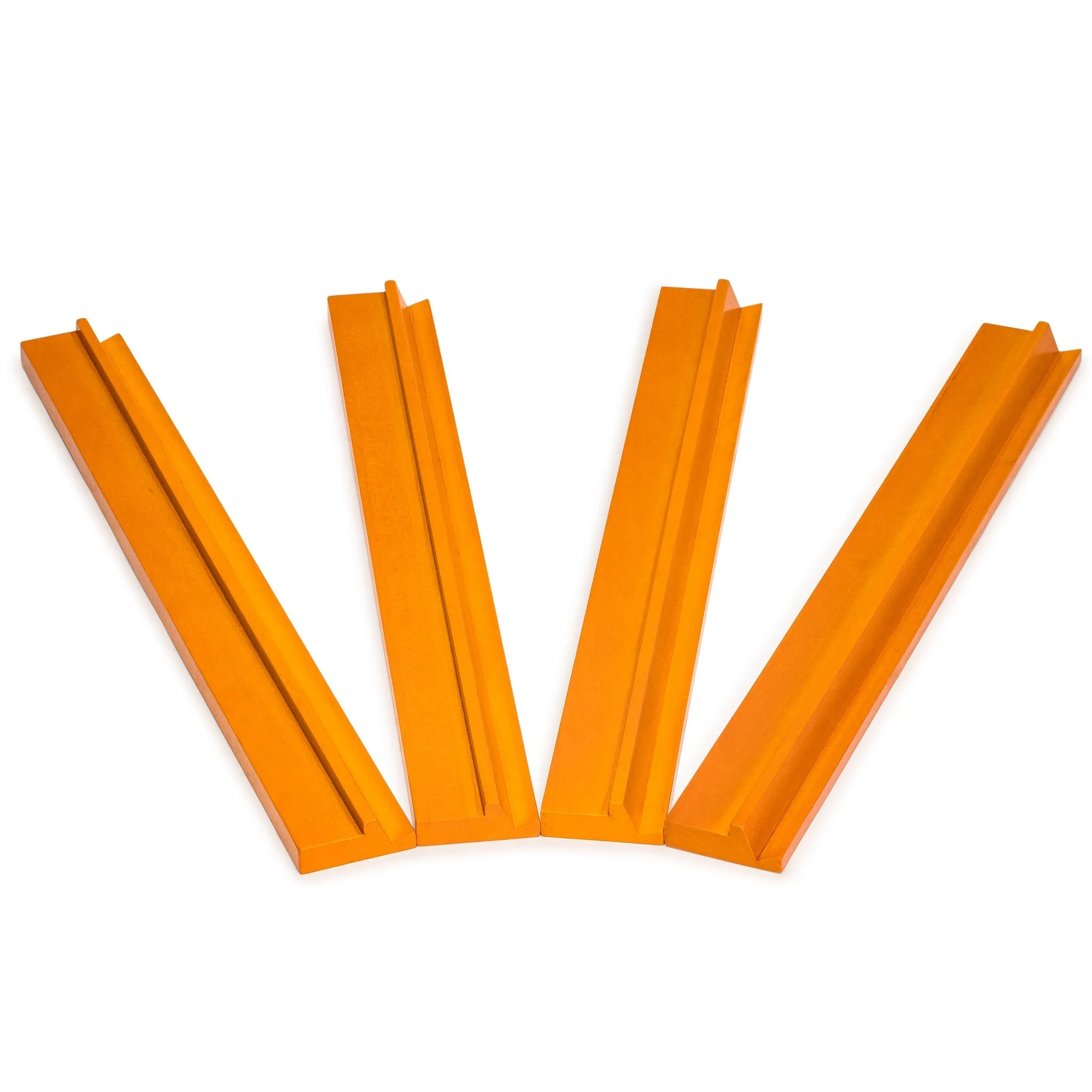 Classic Extended Length Wooden Mahjong Game Racks, 20" - Set of 4