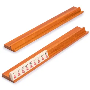 Classic Wooden Mahjong Game Racks, 18" - Set of 4