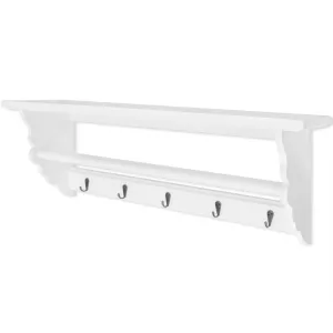 Coat Rack MDF White Baroque Style