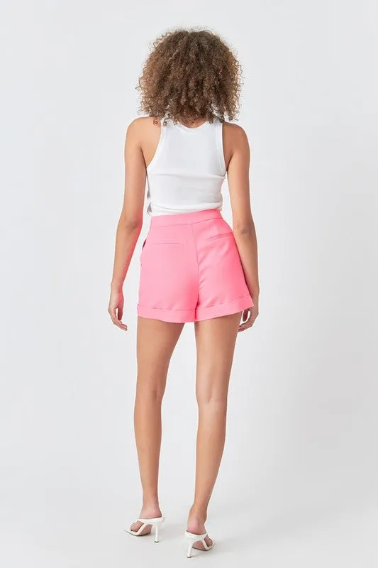 Endless Summer Bright Pink Tailored Shorts