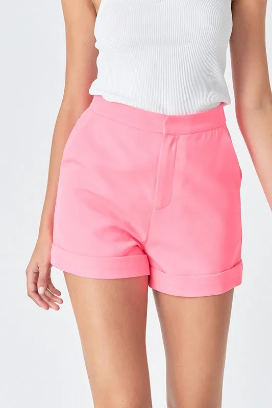 Endless Summer Bright Pink Tailored Shorts