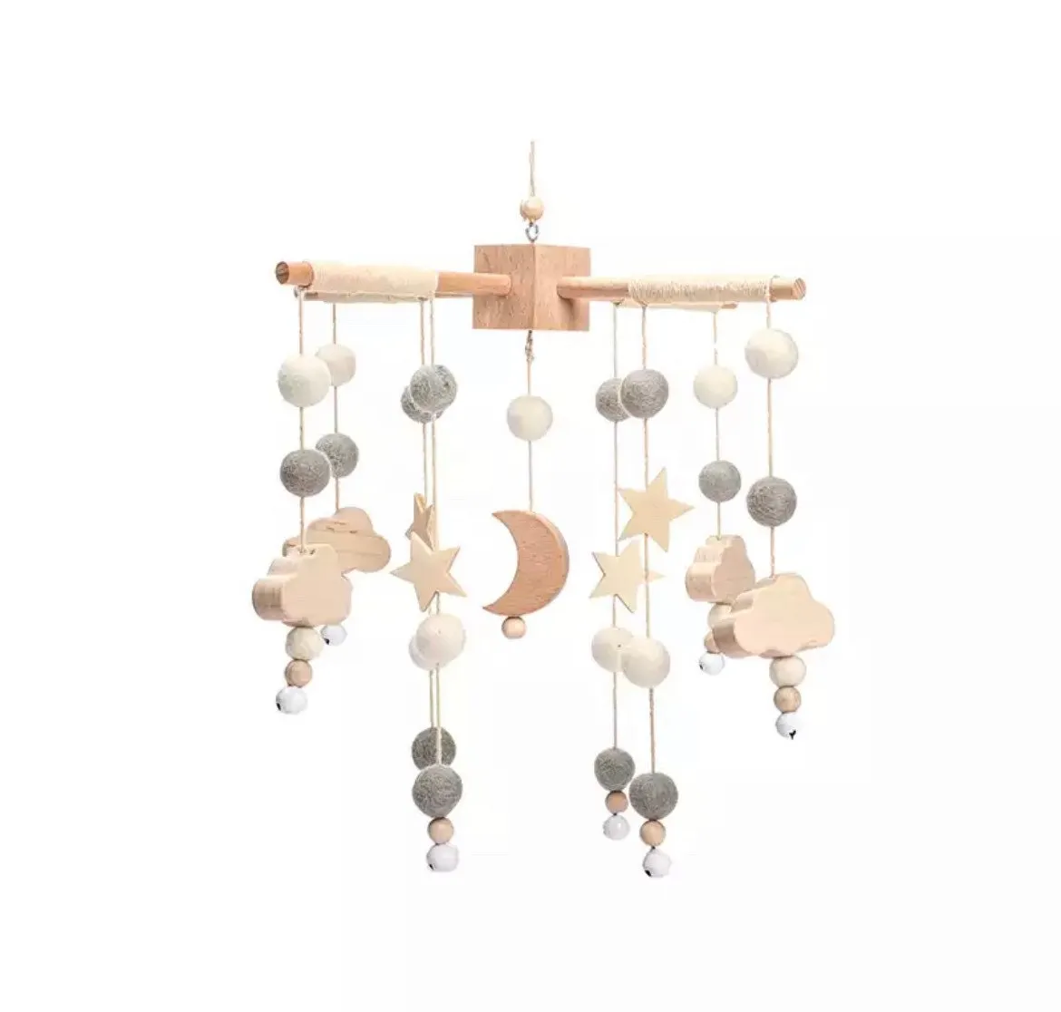 Felt Moon and Cloud Baby Mobile