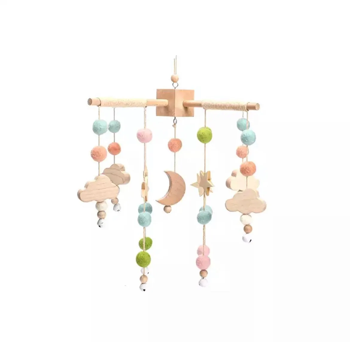 Felt Moon and Cloud Baby Mobile