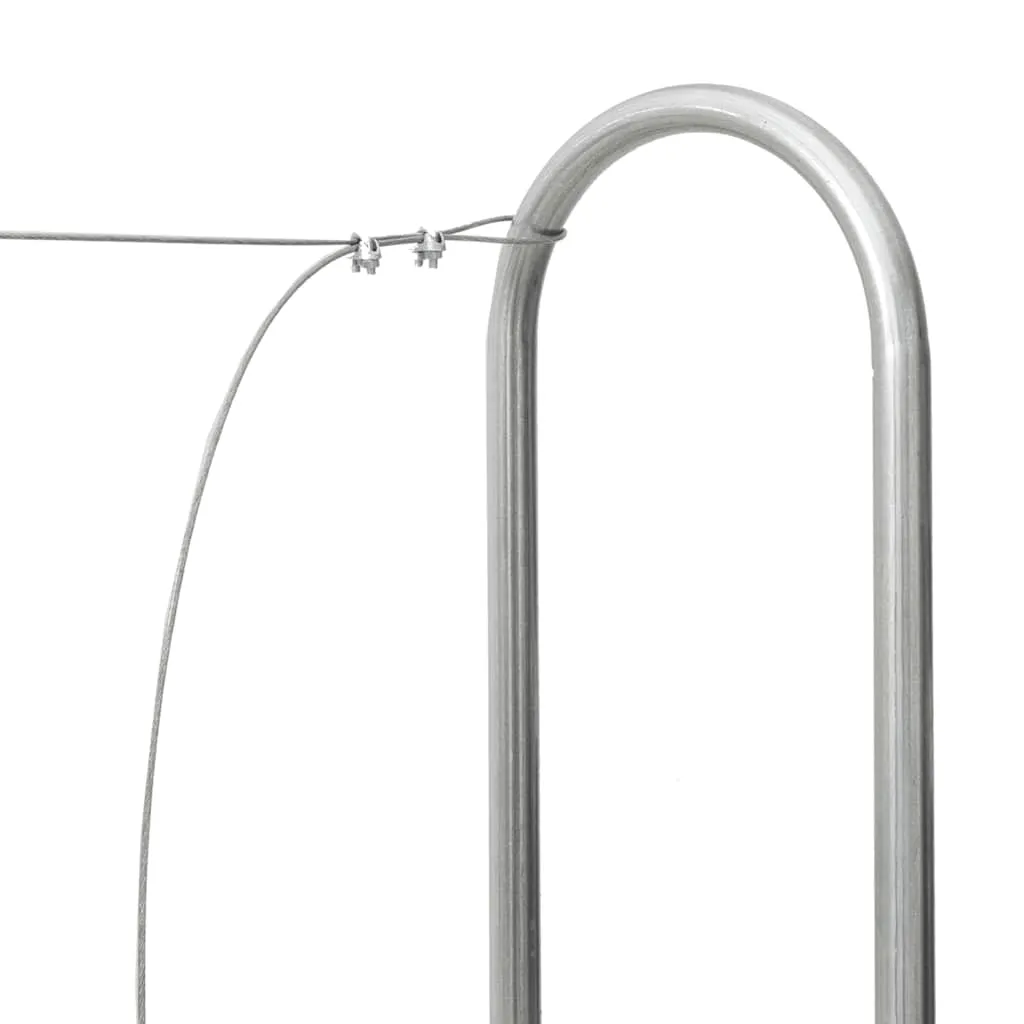 Firewood Rack with Rain Cover 250x25x150 cm Galvanised steel