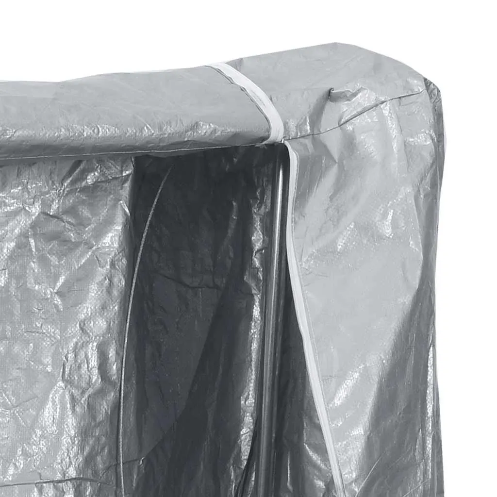 Firewood Rack with Rain Cover 250x25x150 cm Galvanised steel