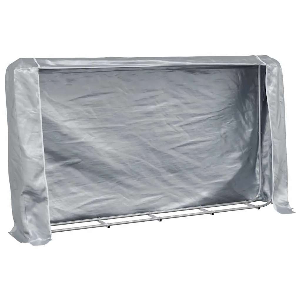 Firewood Rack with Rain Cover 250x25x150 cm Galvanised steel