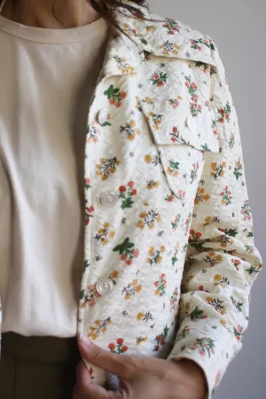 Floral Seersucker Blazer