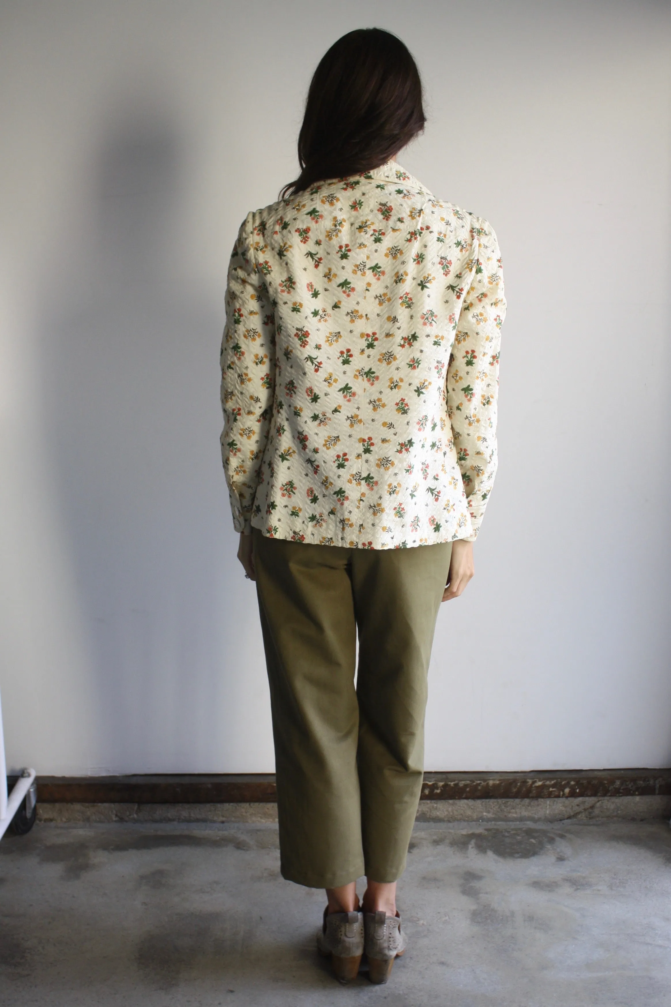 Floral Seersucker Blazer