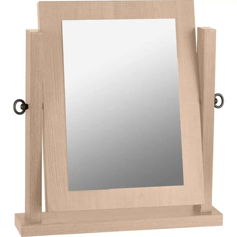 Lisbon Dressing Table Mirror Light Oak Effect Veneer