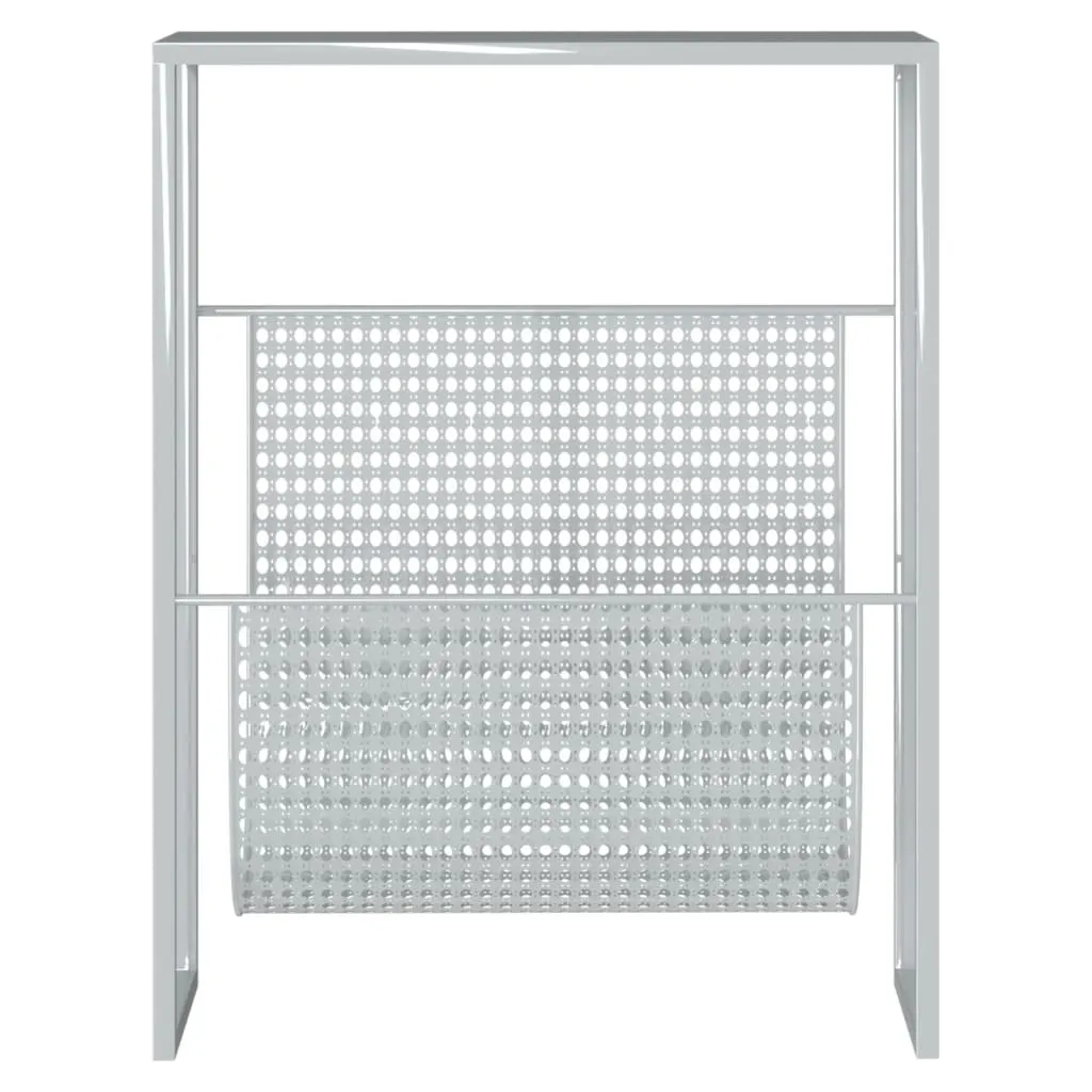 Magazine Rack Silver 35x15x45 cm Steel
