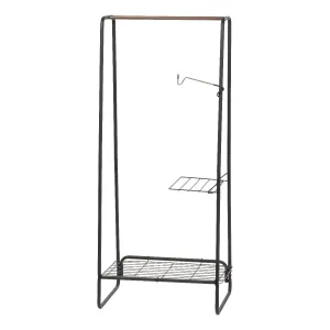 Metal Garment Rack with Wire Shelf - Medium