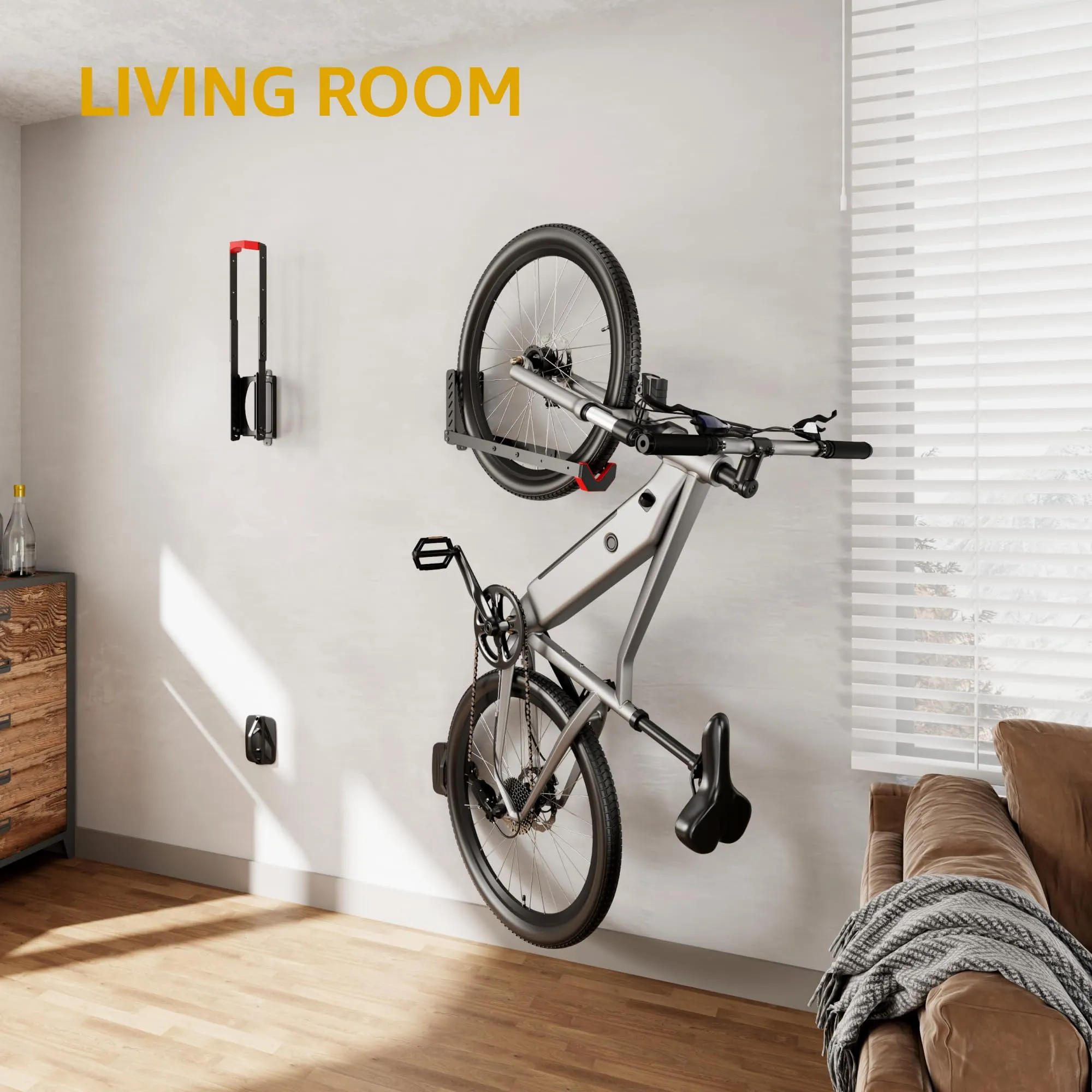 MONTEK Swivel Bike Wall Mount-  Up to 77 lbs capacity