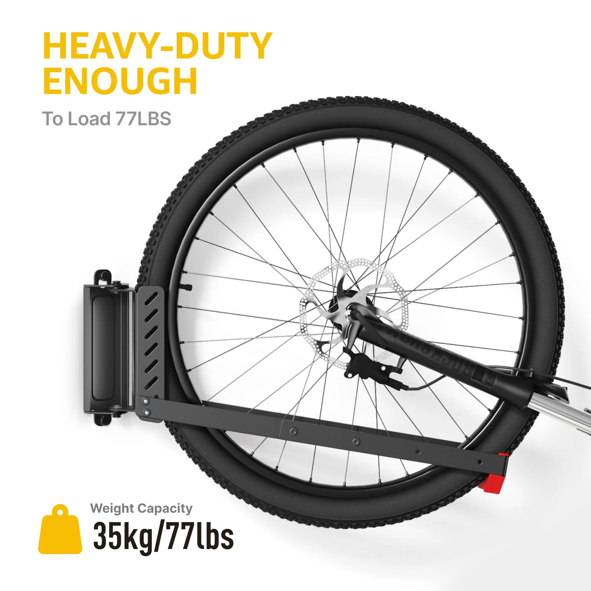 MONTEK Swivel Bike Wall Mount-  Up to 77 lbs capacity