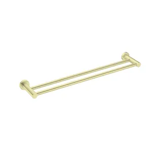 Nero MECCA Double Towel Rail 800MM BRUSHED GOLD 1930D-BG