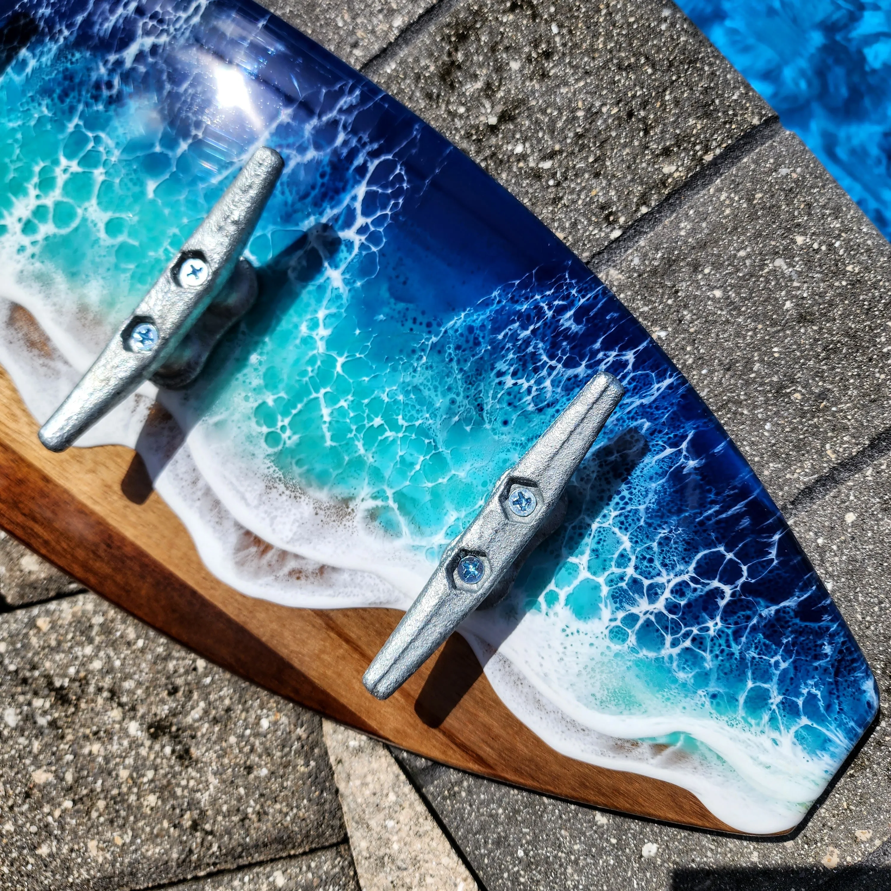 Ocean Wave Towel Rack - Blues