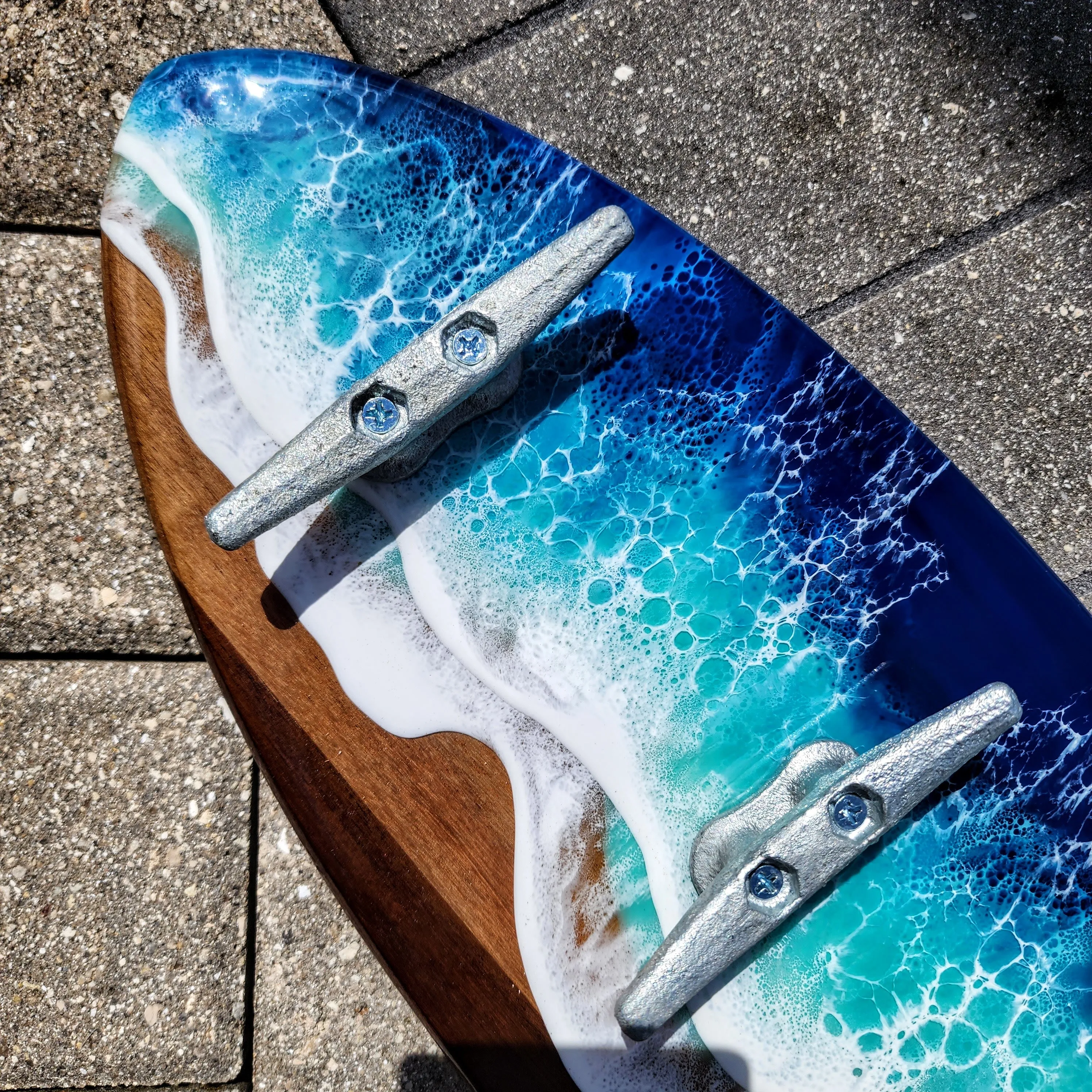 Ocean Wave Towel Rack - Blues