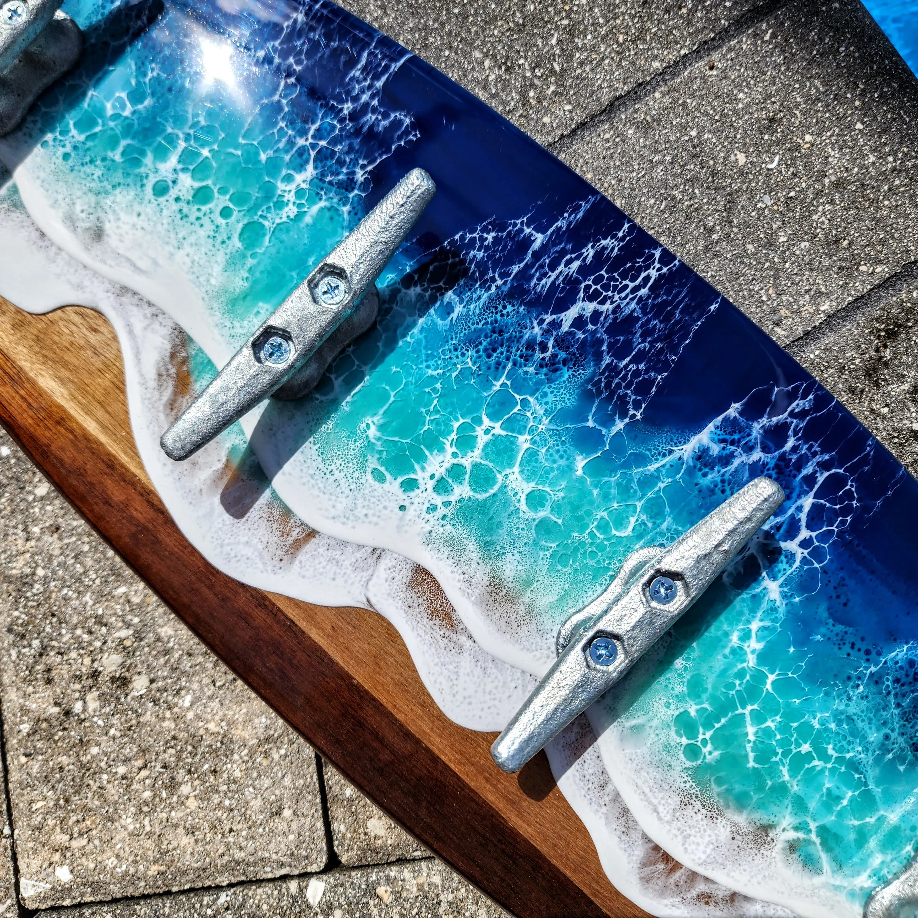 Ocean Wave Towel Rack - Blues